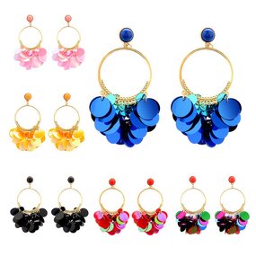 Drop Earrings Manufacturer - OEM Custom Sequin Cluster & Colorful