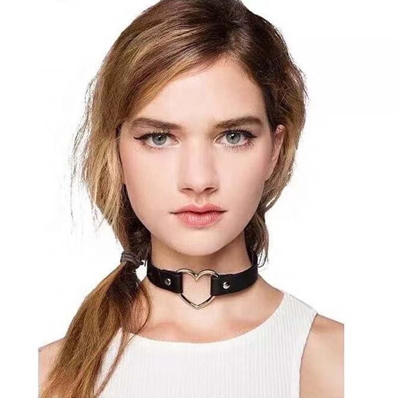 Choker Necklace Manufacturer - OEM Custom PU Leather & Heart Charm