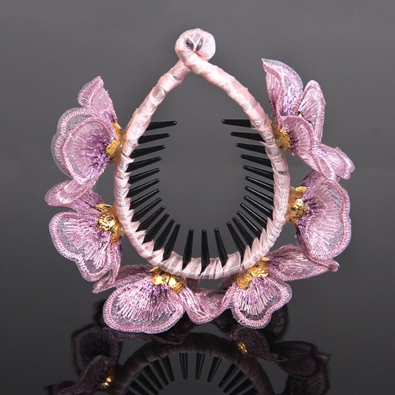 Banana Clip Factory - OEM Custom Embroidered Flowers & Twist Design