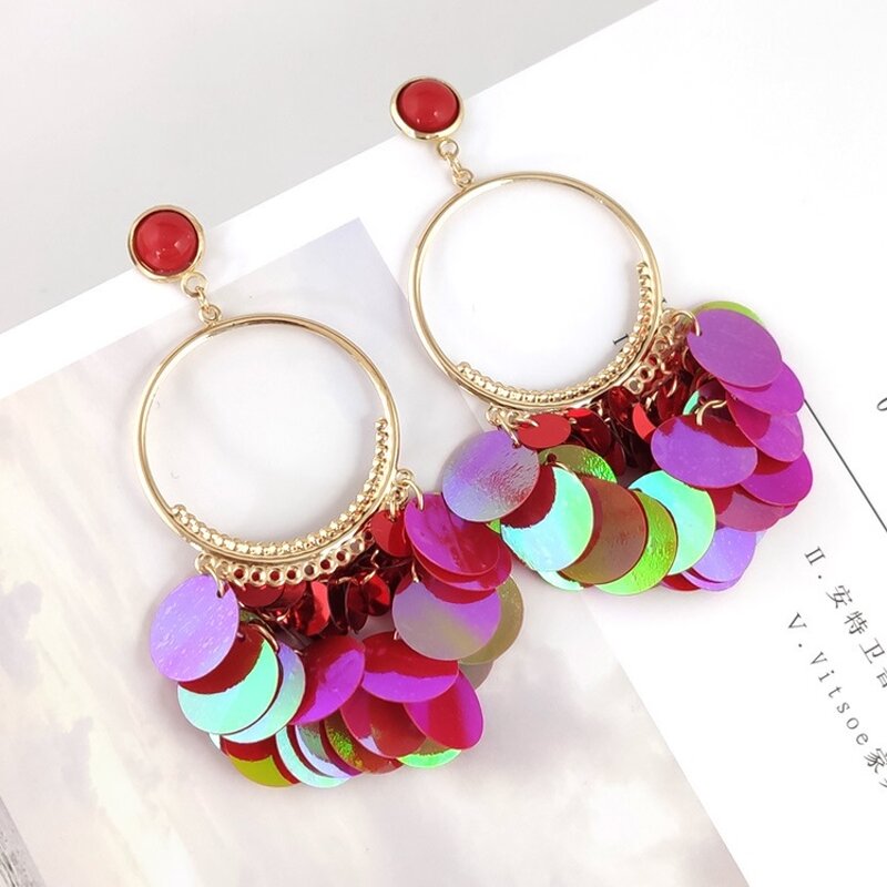Drop Earrings Manufacturer - OEM Custom Sequin Cluster & Colorful