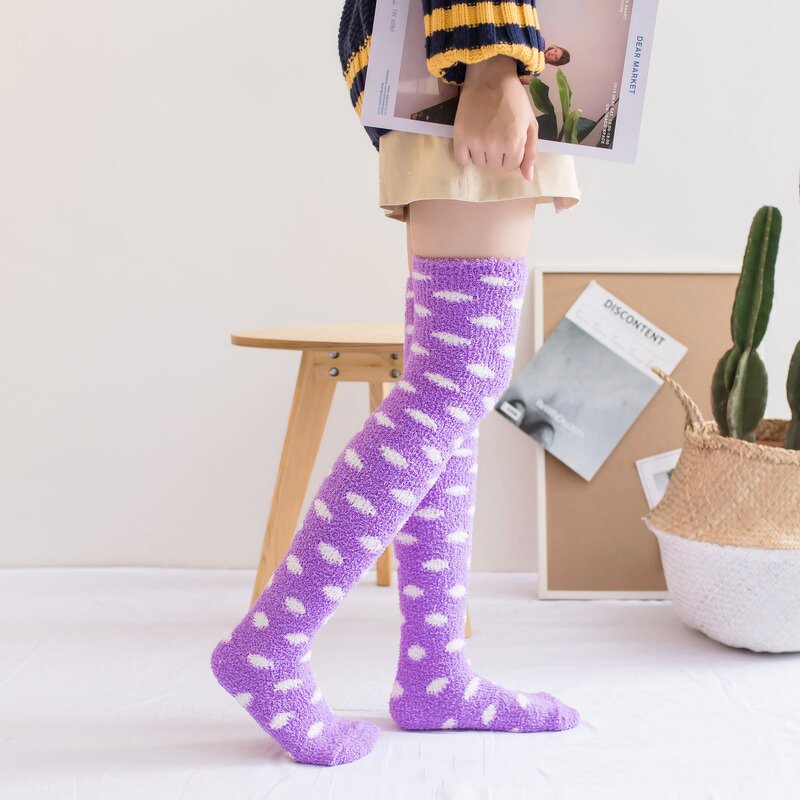 Knee-length Socks Factory - OEM Custom Tube Extended Stripe & Fleece