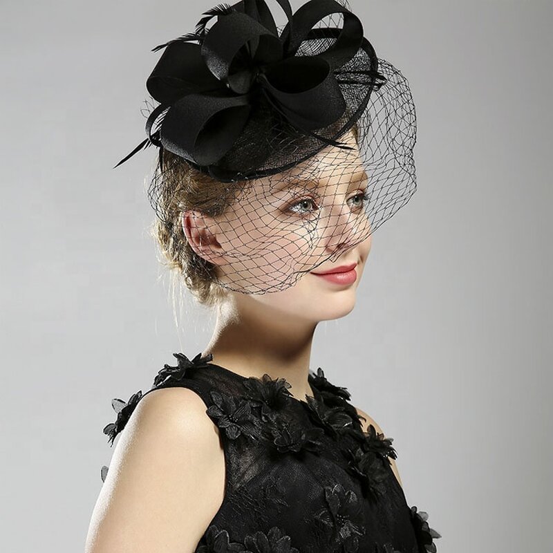 Fascinator Factory - Bulk Custom Black Feather & Party Hat