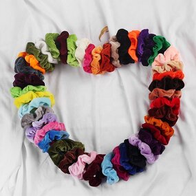 Hair Scrunchies Factory - Bulk Custom Velvet & 45 Colors Pack