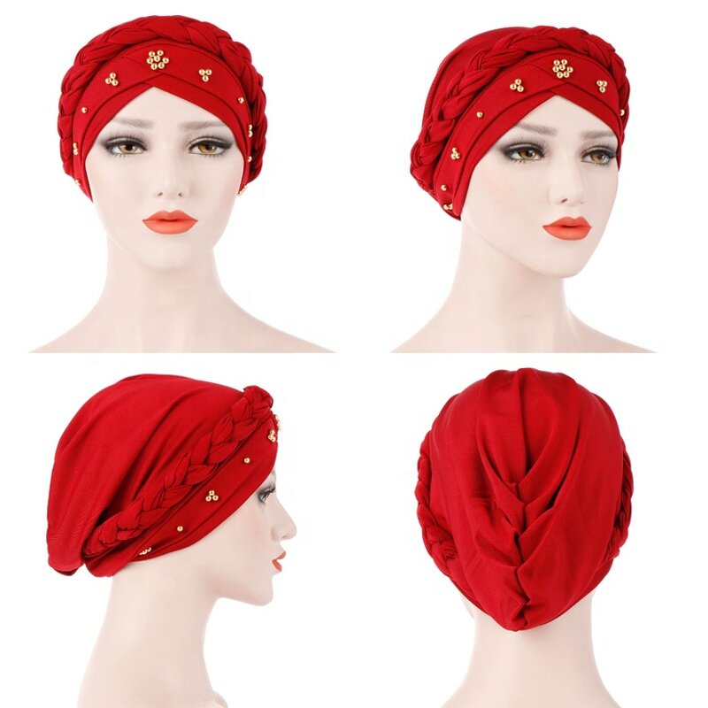 Turban Cap Factory - OEM Custom Milk Silk & Bead Whip Design