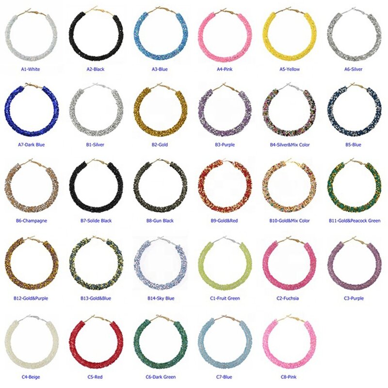 Hoop Earrings Factory - Bulk Custom Rhinestone & 6.5cm Circle