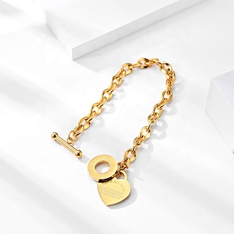 Bracelet Factory - OEM Custom Heart Pendant & Titanium Steel