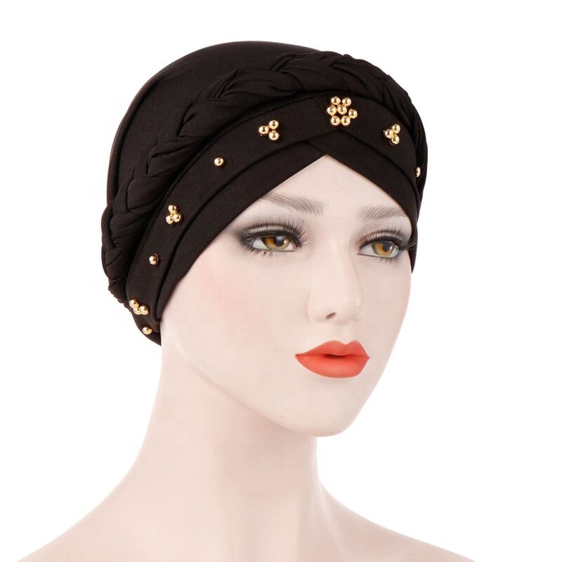 Turban Cap Factory - OEM Custom Milk Silk & Bead Whip Design
