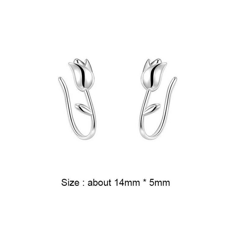 Ear Stud Manufacturer - OEM Custom S999 Silver & Rose Flower