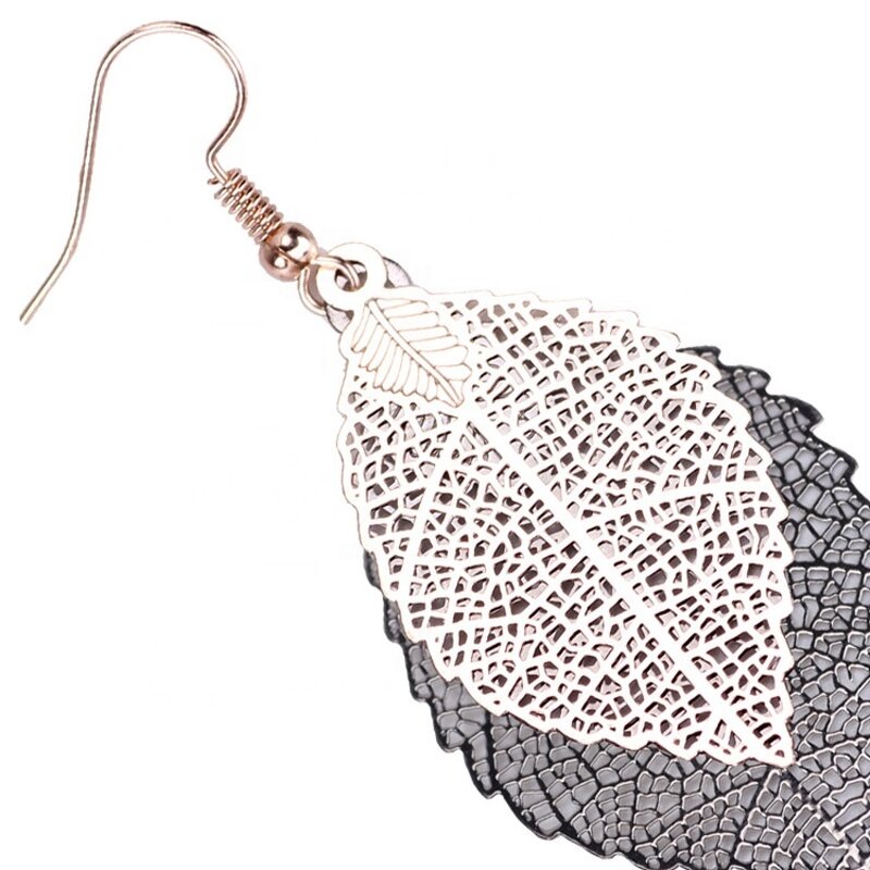 Drop Earrings Manufacturer - OEM Custom Metal Leaves & Hollow Out