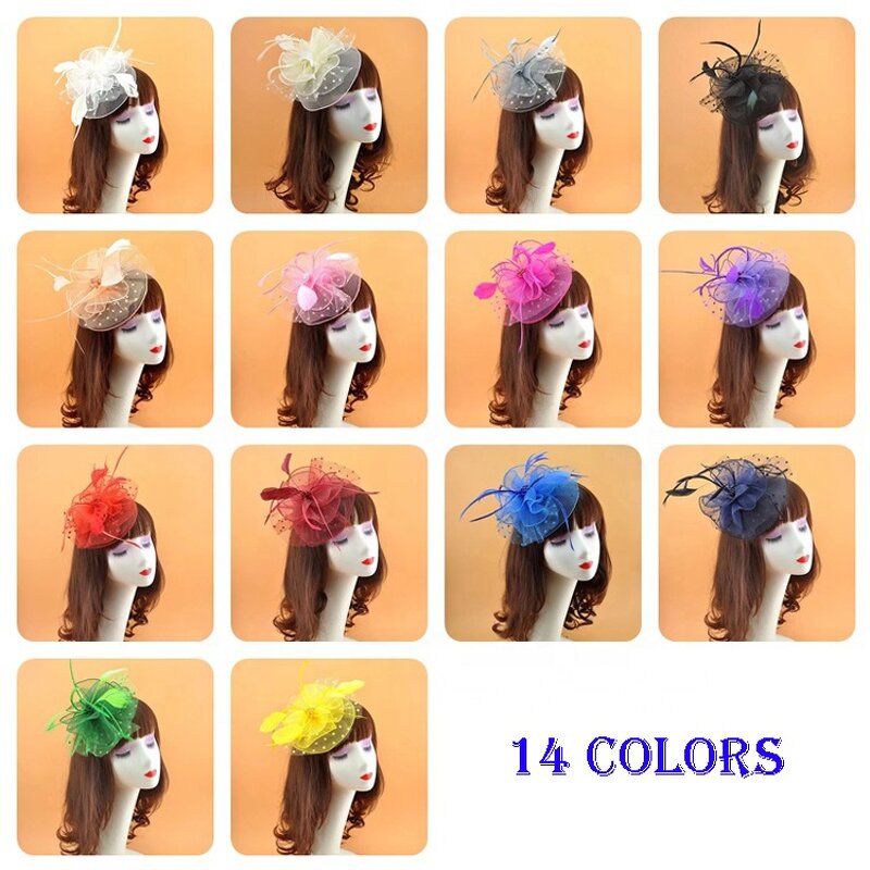 Fascinator Manufacturer - OEM Custom Feather & Net Yarn Hairpin
