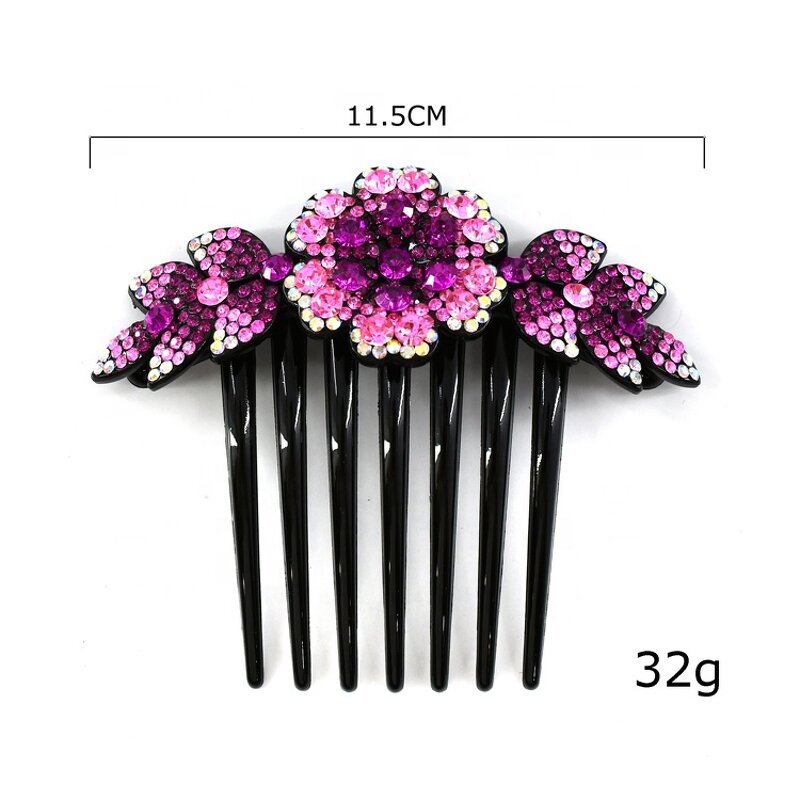Hair Comb Manufacturer - Custom Seven Tooth Hair Pin & Rhinestone
