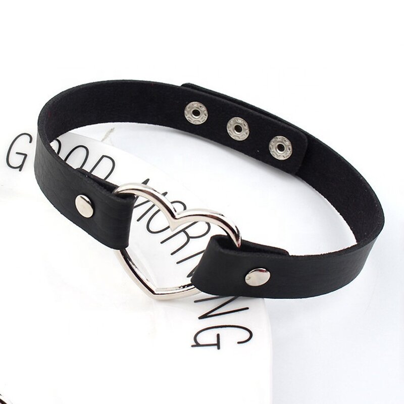 Choker Necklace Manufacturer - OEM Custom PU Leather & Heart Charm