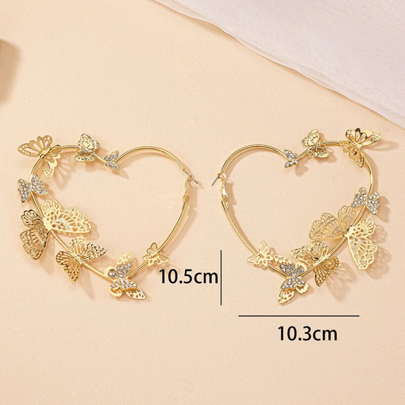 Hoop Earrings Factory - OEM Custom Big Butterfly & Hollow Design
