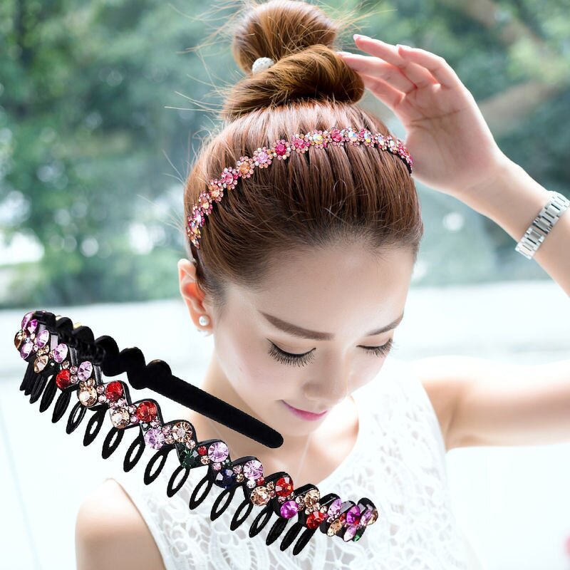 Headband Manufacturer - OEM Custom Rhinestone Flower & Water Ripple