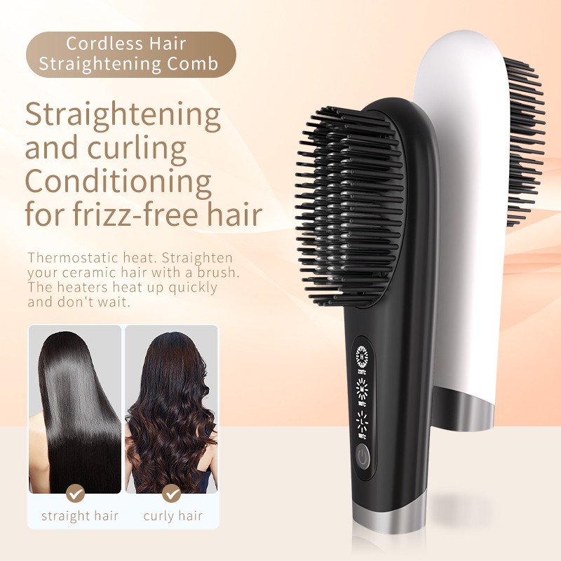 Hair Straightener Brush Factory - OEM 6400mAh Cordless Brush