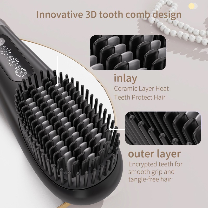 Hair Straightener Manufacturer - OEM Wireless 2 in 1 Comb