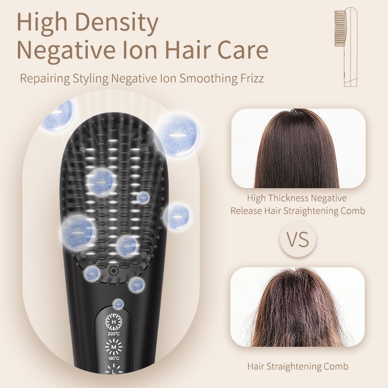 Hair Straightener Brush Factory - OEM 6400mAh Cordless Brush