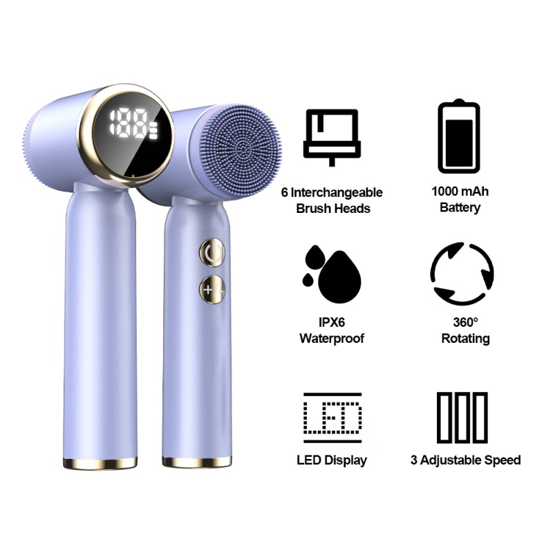 Sonic Facial Brush Factory - OEM LED Display Pore Cleaner