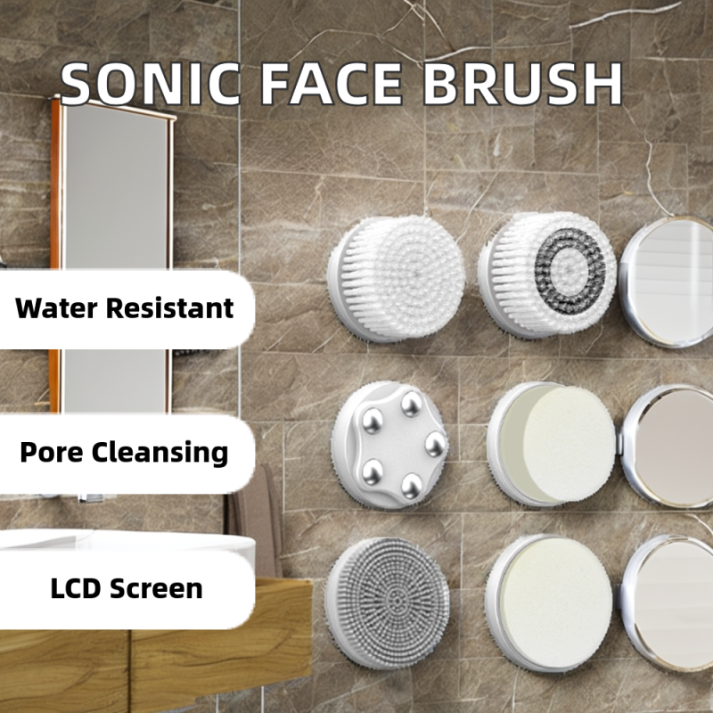 Sonic Facial Brush Factory - OEM LCD Display Cold Heated