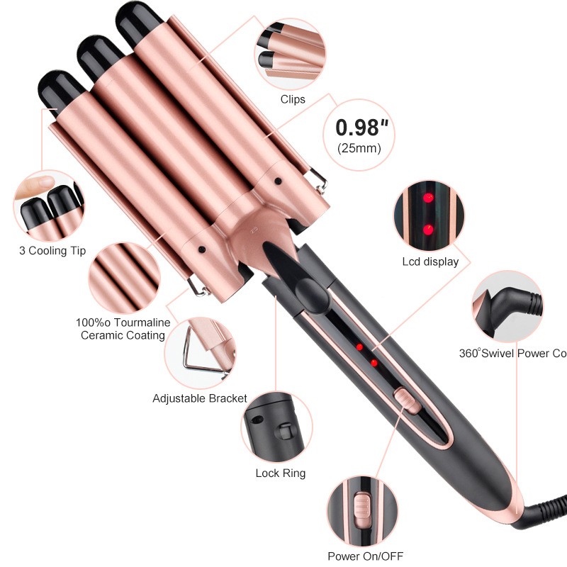 Curling Iron Set Factory - OEM 5 in 1 Interchangeable Styler