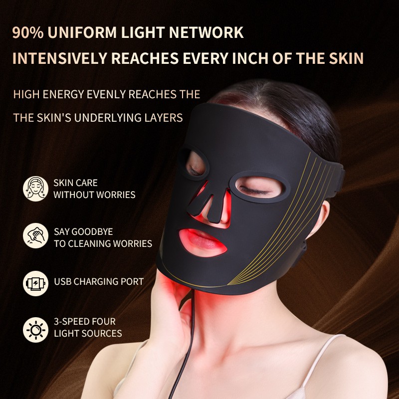 LED Face Mask Manufacturer - OEM 3 Color Red Light Therapy