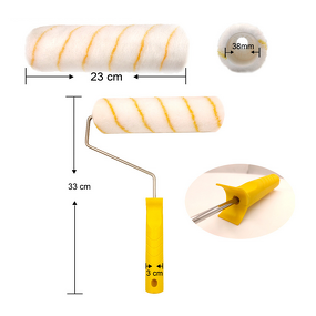 Paint Roller Brush Manufacturer - OEM/ODM Custom Yellow Stripe Roller