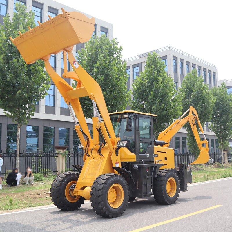 Mini Backhoe Loader Factory - 2.5Ton 4X4 Hydraulic Transmission