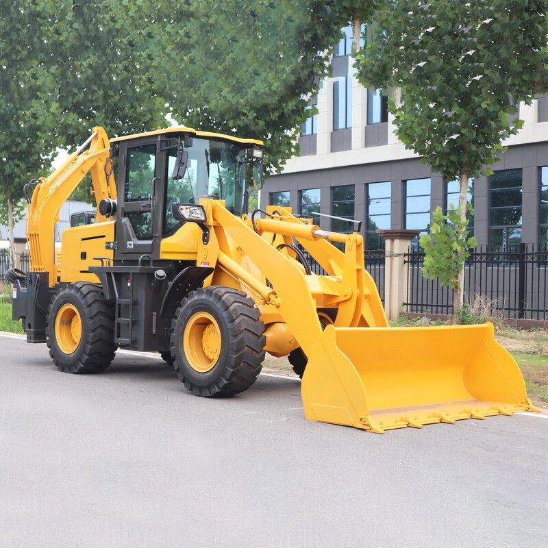 Mini Backhoe Loader Manufacturer - 2.5Ton 4WD Hydraulic Transmission