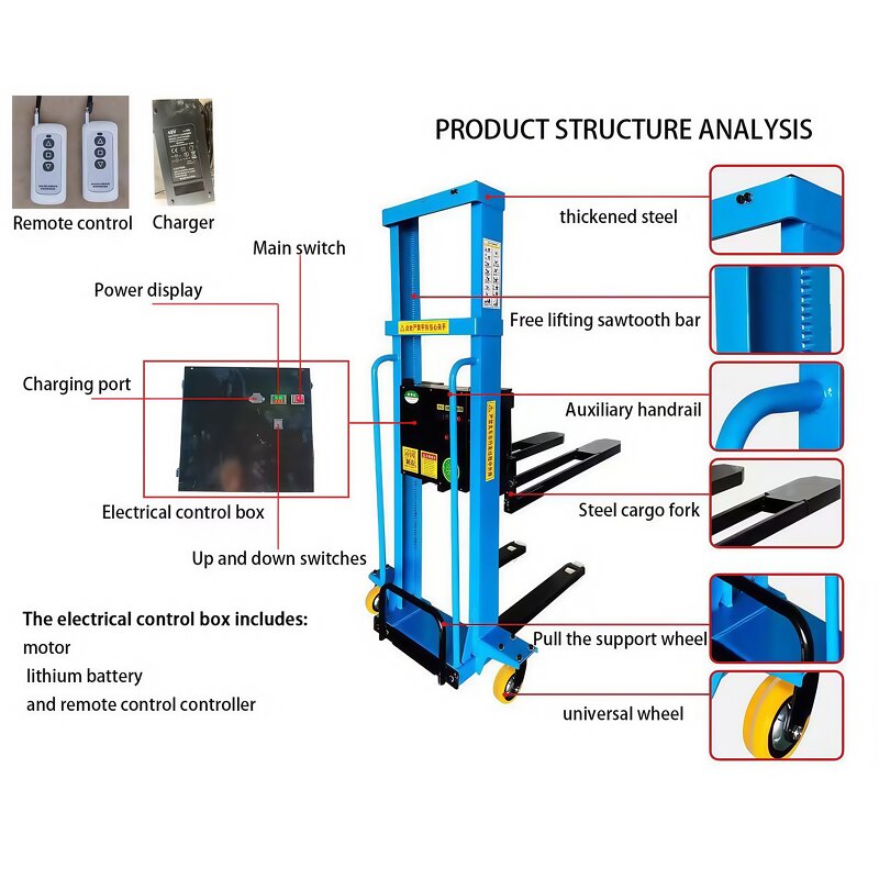 Electric Forklift Factory - OEM/ODM Self Loading 1000KG AWD Forklift