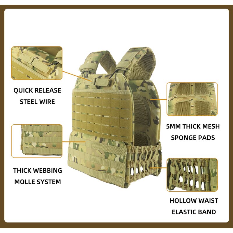 Weighted Vest Factory - OEM Tactical Plate Carrier Camouflage Vest