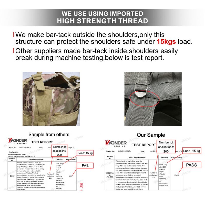 Tactical Backpack Manufacturer - Custom 45L Waterproof Molle Gym Bag