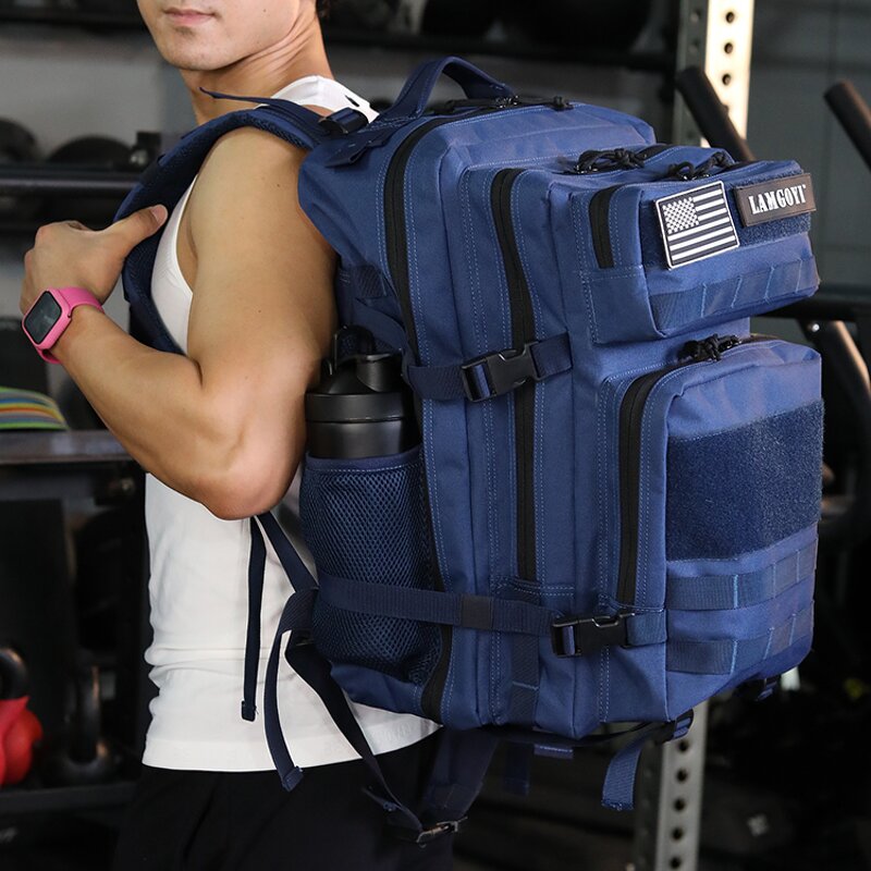 Hiking Backpack Factory - Custom 45L Dark Blue Athlete Gym Bag