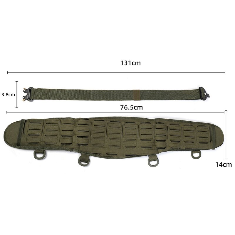 Tactical Belt Manufacturer - MOLLE Compatible Padded Zinc Alloy Buckle