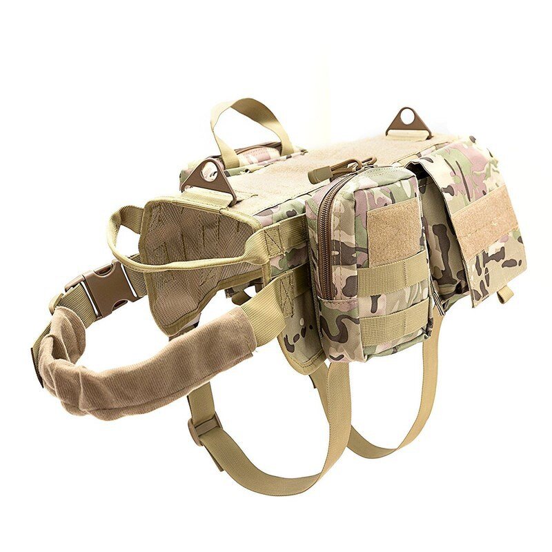 Tactical Dog Harness Manufacturer - MOLLE Vest Print Customized Adjustable