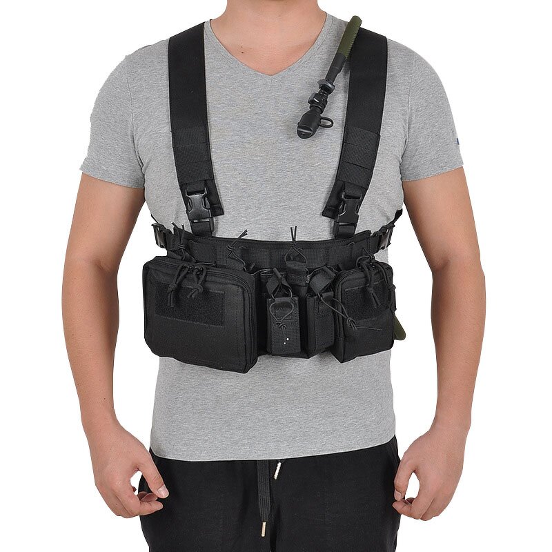 Tactical Vest Manufacturer - OEM Custom Black Oxford Chest Bag