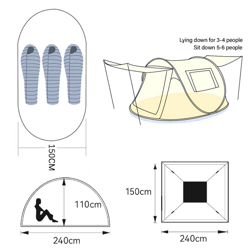 Sun Tent Supplier - Wholesale Automatic Beach Double-layer