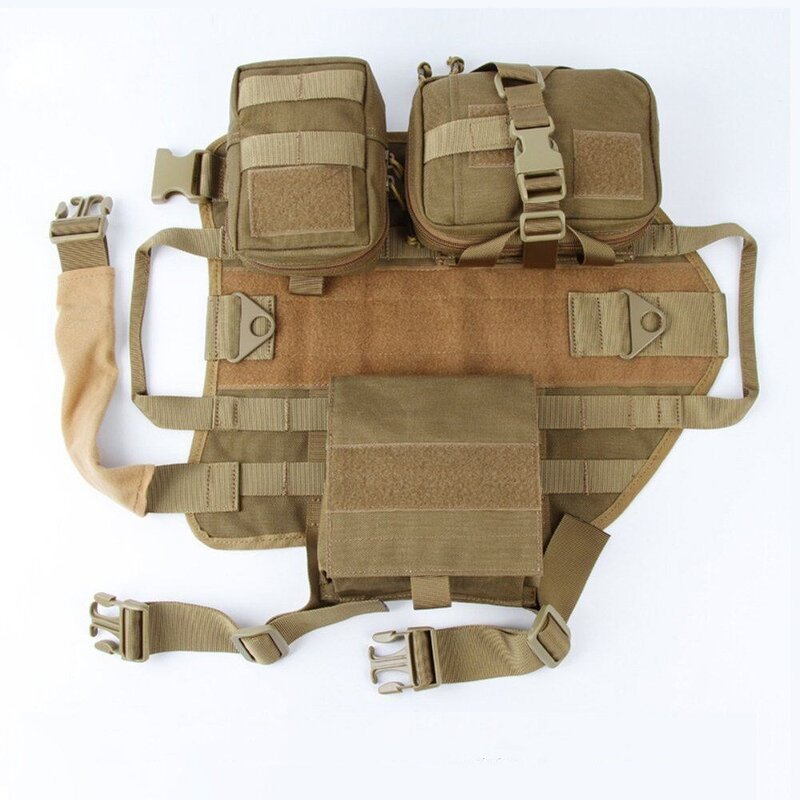 Tactical Dog Harness Manufacturer - MOLLE Vest Print Customized Adjustable