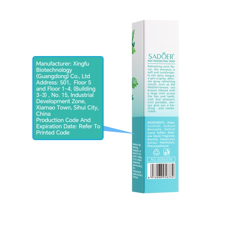 Oral Spray Factory - OEM Mint Refreshing Breath Spray