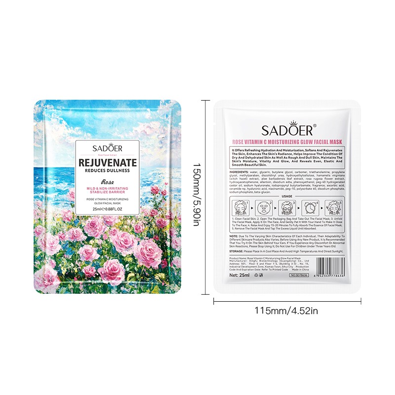 Facial Mask Manufacturer - OEM Rose Vitamin C Rejuvenating