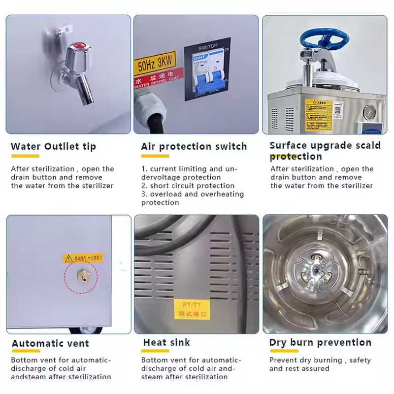 Vertical High Pressure Autoclave Manufacturer - 75L for Small Hospitals