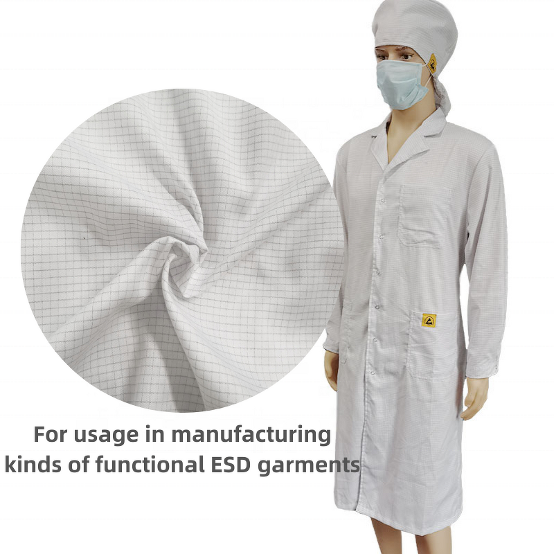 ESD Lab Coat Manufacturer - OEM Unisex TC Cotton Anti-static Suit