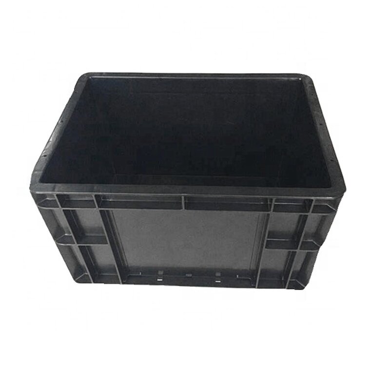 ESD Turnover Box Supplier - OEM Collapsible Black Plastic Large