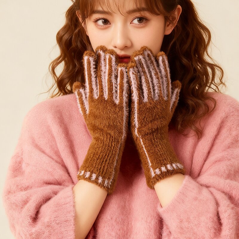 Warm Gloves Factory - OEM Women Winter Fashion Touchscreen Gloves