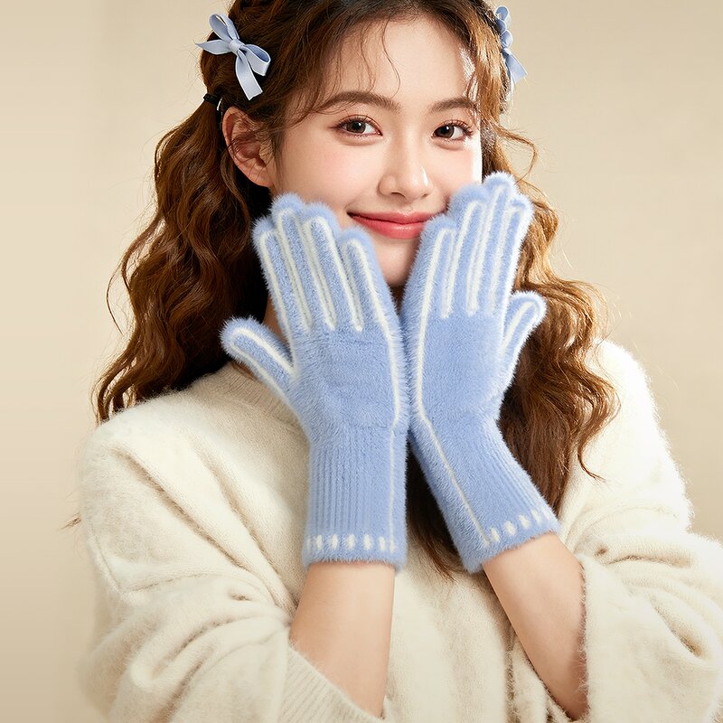 Warm Gloves Factory - OEM Women Winter Fashion Touchscreen Gloves