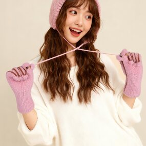 Warm Gloves Factory - OEM Women Winter Fashion Touchscreen Gloves