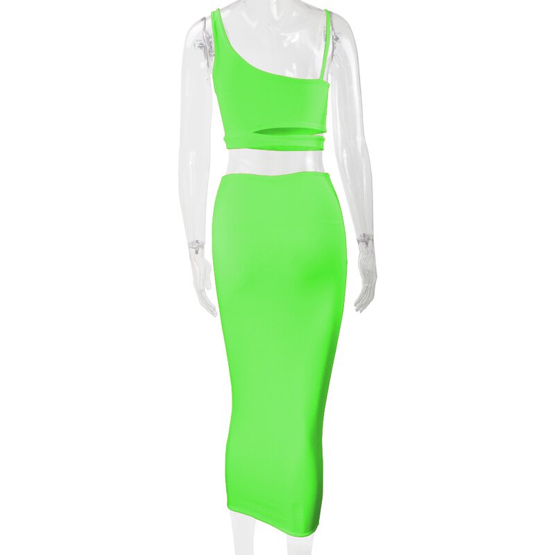 Two Pieces Set Manufacturer - OEM Strapless Crop Top Long Skirts Set