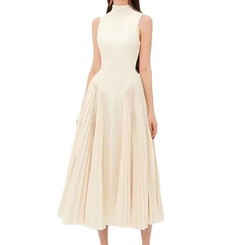 Long Dress Supplier - OEM 2025 Summer Slim Fit A-line Chiffon Dress