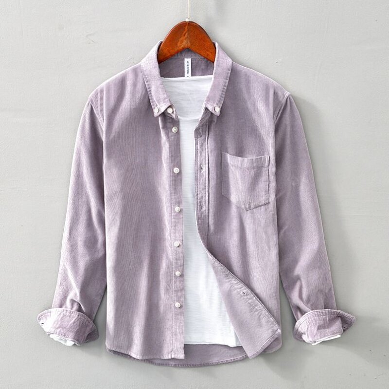 Men Shirt Supplier - OEM Spring Stand Collar Button up Shirt