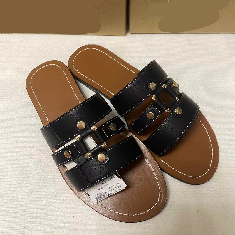 Women Sandals Supplier - OEM Round Head Anti-Slip Pu Flat Sandals