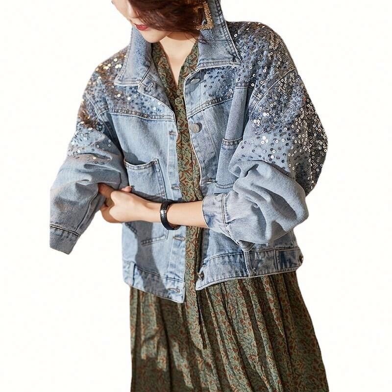 Denim Jacket Factory - OEM Casual Flower Print Loose Jacket